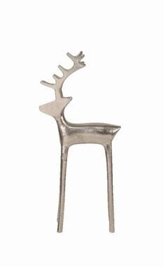 NEW! Silver Pewter Metal Reindeer 16" Tabletop Decoration Holiday Time Decor